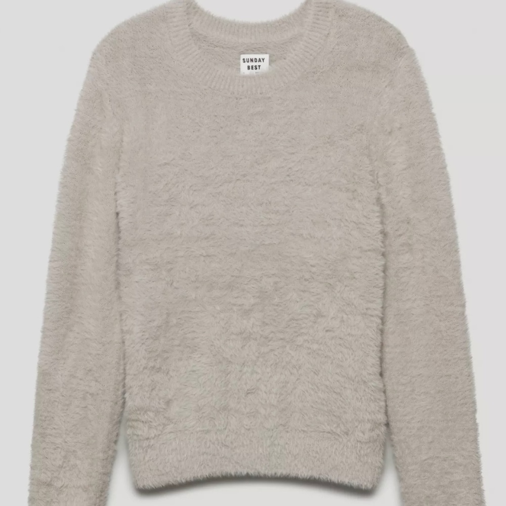 Sunday Best (Aritzia) Kitten Sweater in Opal Grey 2XS